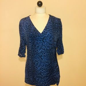 STYLE & CO.-Blue & Black Top- L